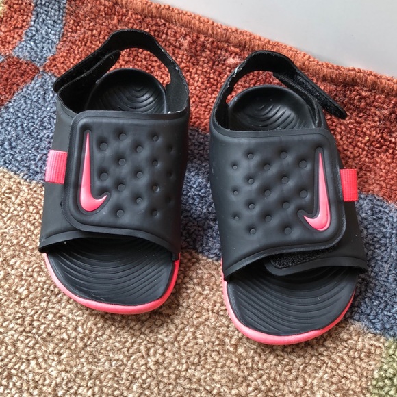 Nike Shoes | Nike Sunray Adjustable Sandals | Color: Black/Pink | Size: 7bb | Sunshinemilw's Closet